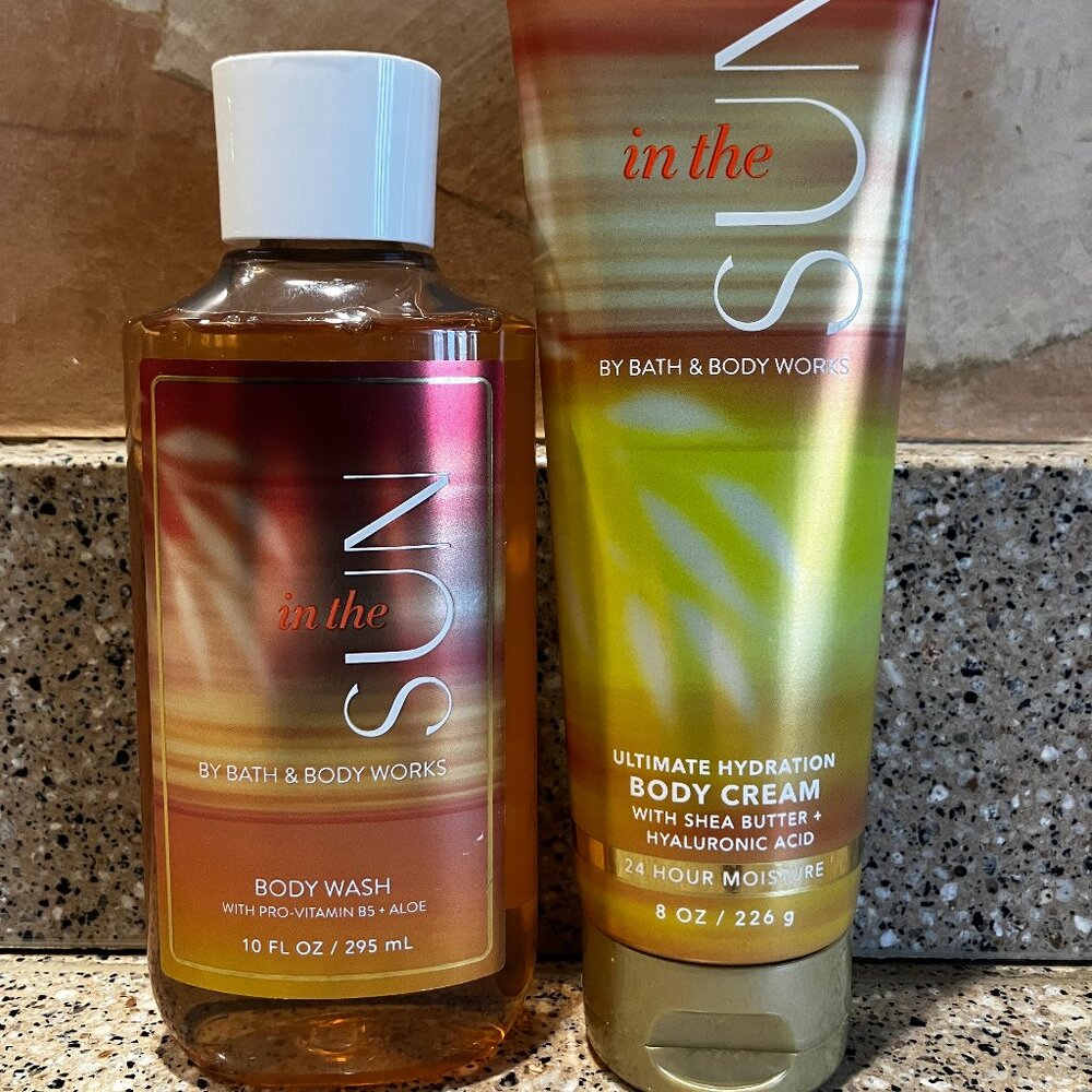 Bath and Body In The Sun Creme and Shower Gel! New